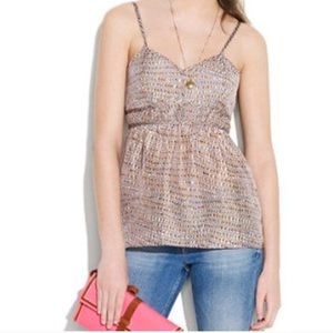 Madewell Broadway and Broome Silk Color Dot Cami